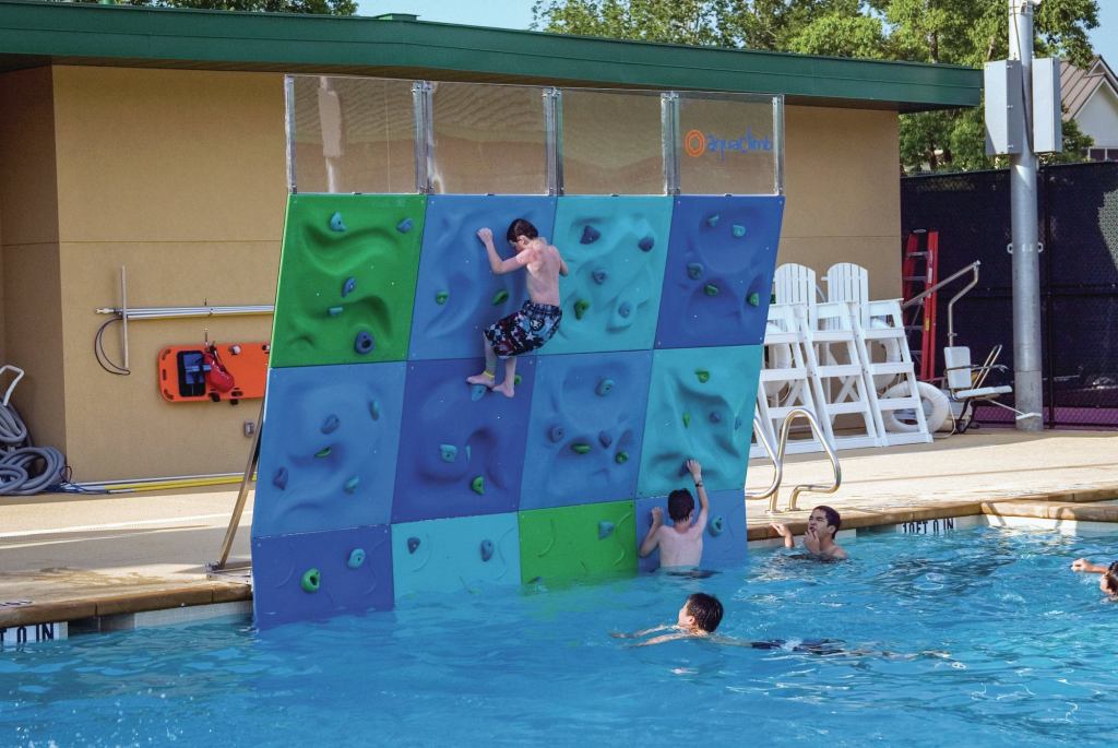 Climbing the walls: Temporary climbing walls, which attach to the deck with anchors, are portable and can be moved when not in use, offering an ideal solution to many existing installations.