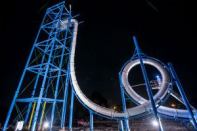 In the loop: Skyturtle Technologies developed a full scale prototype of its water ride, SkyCalibre, in Missouri with manufacturing partner Avalance Waterslides.