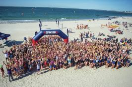 For a Good Cause: Enthusiastic swimmers take to the open water as part of Swim Across America’s annual events nationwide to raise money and awareness for cancer research, prevention and treatment. SAA also holds pool swims year ’round.