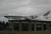 The Wings and Waves waterslide sits atop the waterpark's main building.