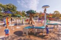 Splash pads such as this one in Margarita Park in Temecula, Calif. attract hundreds of bathers a day, many of them children. Though equipped with automated chemical feeders, they still require routine inspection by a maintenance pro.