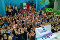 Swimmers at Mexico City's Acuatica Nelson Vargas participate in the 2015 World's Largest Swimming Lesson.