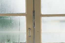 Window condensation should not occur and indicates improper natatorium function.