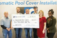 L-R: From Cover Care: Dean Mikels, Jared Pepmeier, Darren Cardwell, Mitch Valdez American Red Cross: Kate Hayward and Duchess Adjei