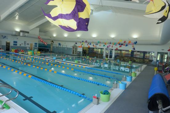 Children can learn more advanced strokes and are introduced to deeper water in this 30-by-75-foot pool, which has depths ranging from 4 to 8 feet. The rim-flow circulation on all the pools ensures a more stable water surface, so that waves don’t startle newer swimmers.