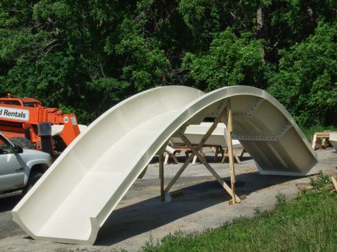 A look at the fiberglass arch before its placed atop what eventually would be named the world's tallest water slide on April 25.