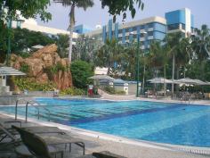 Disney's Hollywood Hotel, Hong Kong Disneyland A piano-shaped pool offers opportunities for family fun or quiet relaxation at this vintage Hollywood-themed resort hotel.