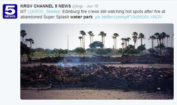 We have mixed emotions about this report from 
@krgv in Texas. On the one hand, while we don't like seeing waterparks shut down at all, having abandoned ones to highlight here or on social media makes for fun fodder. But if a waterpark were to catch fire, it's best for it to be one that doesn't have any patrons. Luckily no one was hurt when Super Splash burned to the ground earlier this month. #AISwimSocial