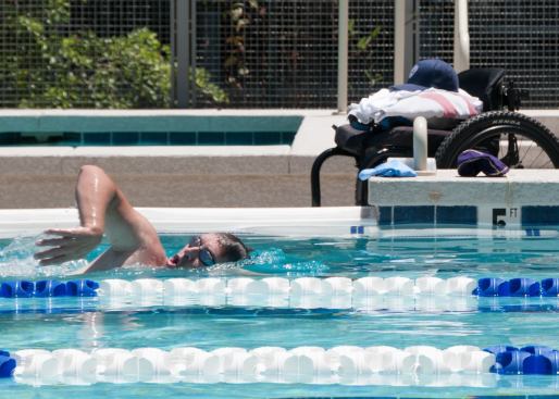 SpoFit’s facilities include a gym and an aquatic center, which offers specialized classes for those with arthritis, as well as modified yoga, tai chi and other types of workouts. Visitors range from residents of assisted living facilities to aspiring Paralympians to those just seeking a routine to help maintain their health.