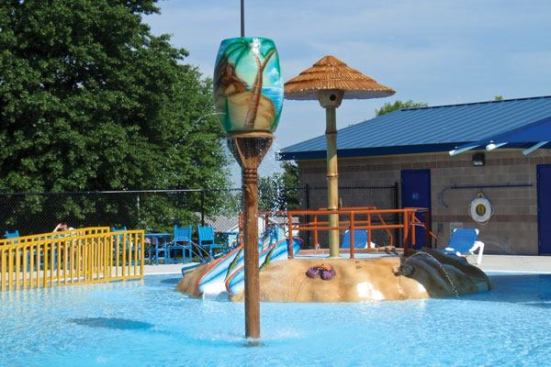 Energy-efficient equipment

including VFDs was selected to help reduce water usage and power

consumption throughout the life of the facility. Other green

techniques included using suppliers and manufacturers located

nearby to reduce costs and disturbances from the freighting and

transportation process. Additionally, the roof of the bathhouse and

adjoining mechanical space was constructed of metal.  The

decision for this material was born from the notion that the system

should reduce life-cycle maintenance and, it is hoped, have an

increased longevity compared with an asphalt system.