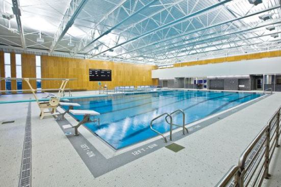 The natatorium was built to replace an existing pool. Opened in 2009, it is a resource for local students as well as the growing community. Located on the grounds behind Kodiak Island Borough High School, the pool area features 17,000 square feet of space, including locker rooms.